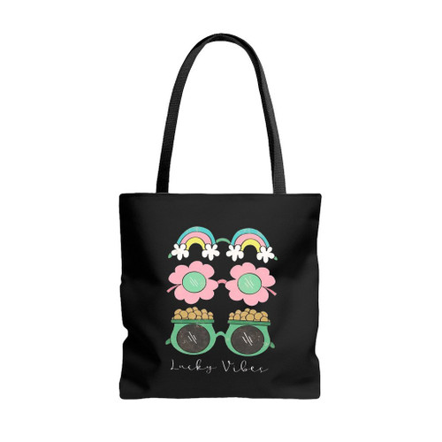 Lucky Vibes St Patricks Day Tote Bags