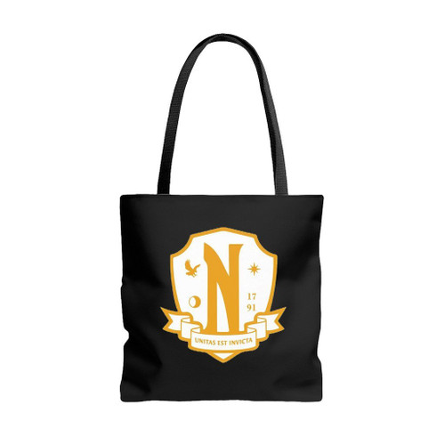Nevermore Academy Unitas Est Invicta Tote Bags
