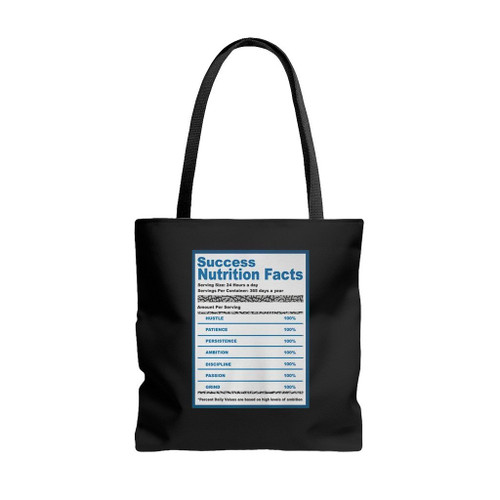 Nutrition Facts Sneaker Tote Bags