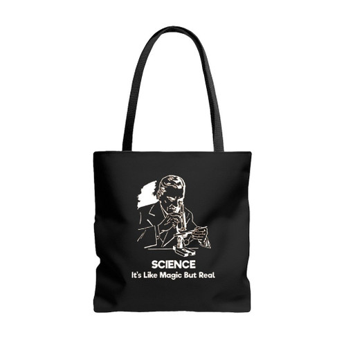 Science It Is Like Magic But Real Art Love Logo Tote Bags