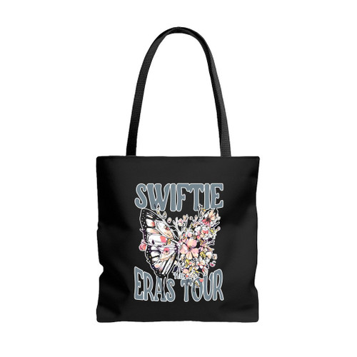 Taylor Swift Retro Floral Butterfly The Eras Tour Tote Bags