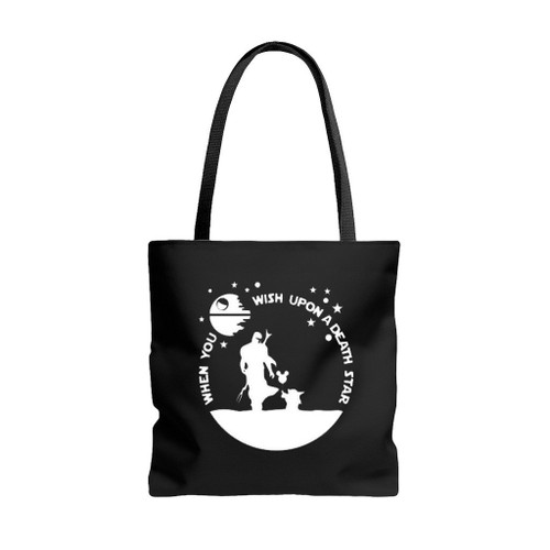 When You Wish Upon A Death Star The Mandalorian Tote Bags