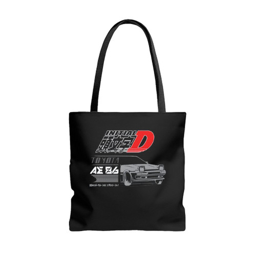 Ae86 Manga Style Anime Tote Bags