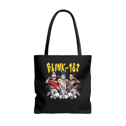 Blink 182 Throwing Knives Bunny Tote Bags