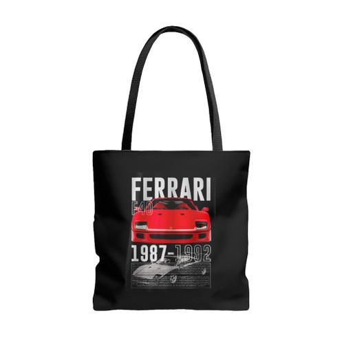 Ferrari F40 Aesthetic Tote Bags