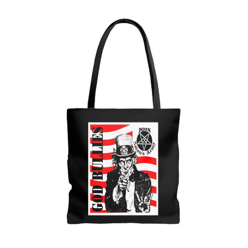 God Bullies Metal Noise Rock Psychobilly Art Love Logo Tote Bags