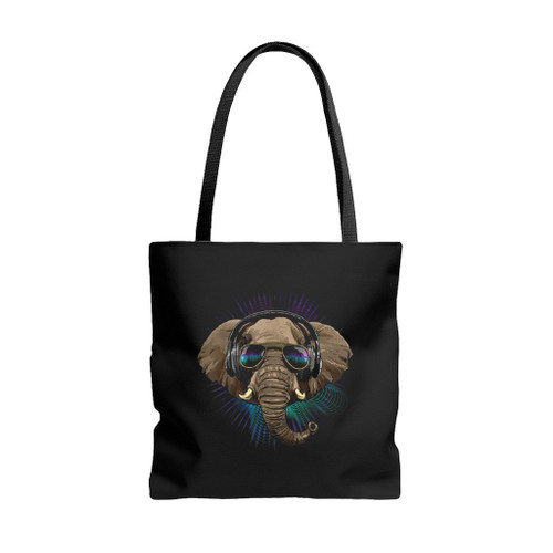 Music Elephant Dj With Headphones  Tote Bags