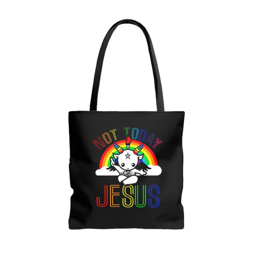 Not Today Jesus Tote Bags