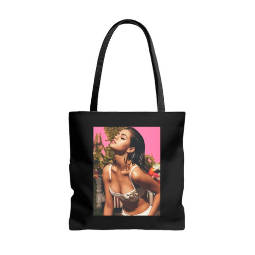 Selena Gomez Sexy Vintage Tote Bags