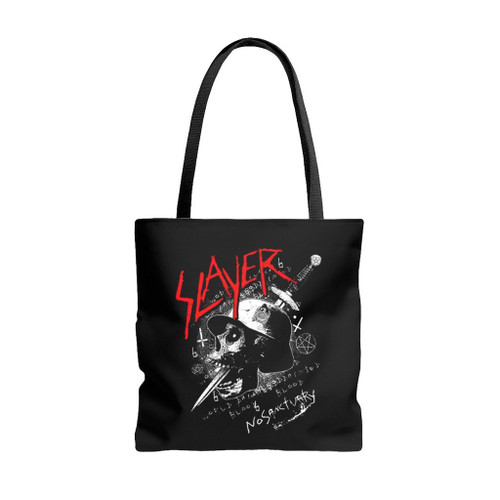 Slayer No Sanctuary World Tote Bags