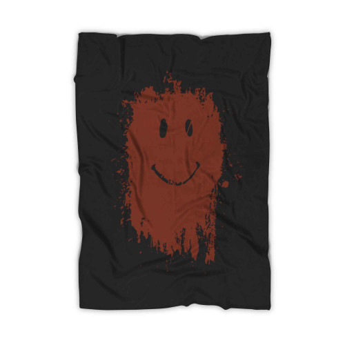 Smiley Mud Face Fleece Blanket