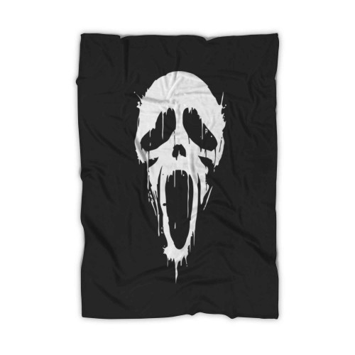 Retro The Ghost Face Scream Bleed Dtg143 Chiffon Fleece Blanket