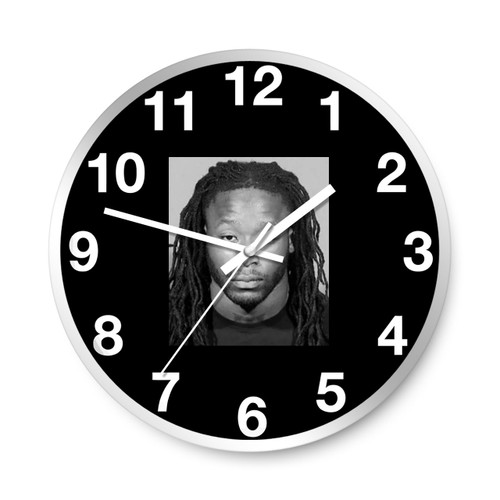 Alvin Kamara Mugshot Wall Clocks