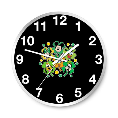 Disney St Patrick Is Day Mickey And Friends Wall Clocks