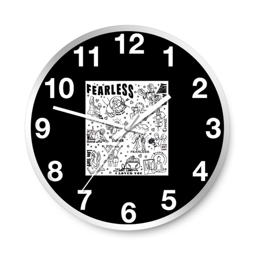 Fearless Album Tracks List Swiftie Fans The Eras Tour Wall Clocks