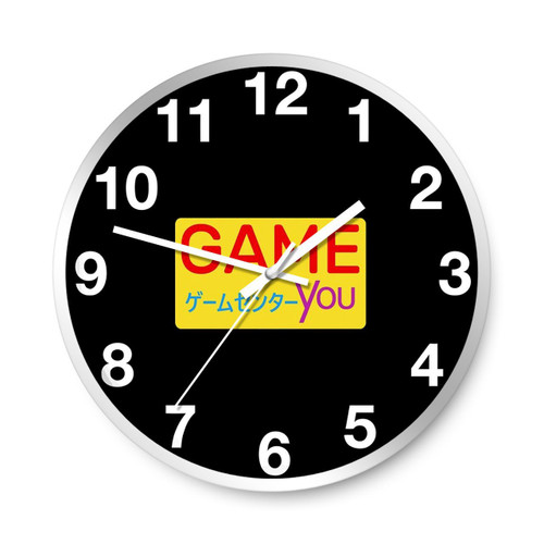 Game You Arcade Sign Wall Clocks