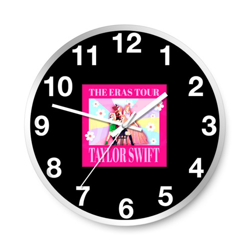 Groovy Flora The Eras Tour Taylor Swift 2023 Concert Wall Clocks