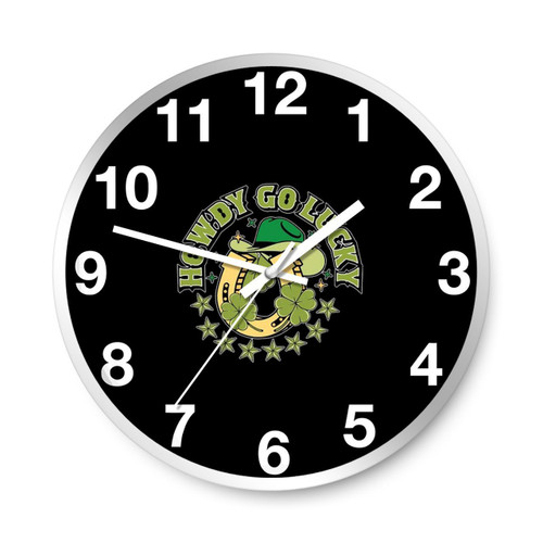 Howdy Go Lucky St Patrick Is Day Wall Clocks