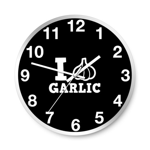 I Love Garlic Wall Clocks