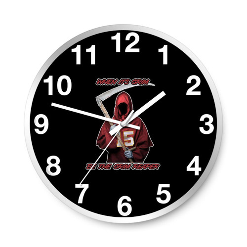 Kansas City Patrick Mahomes When It Is Grim Be The Grim Reaper Wall Clocks