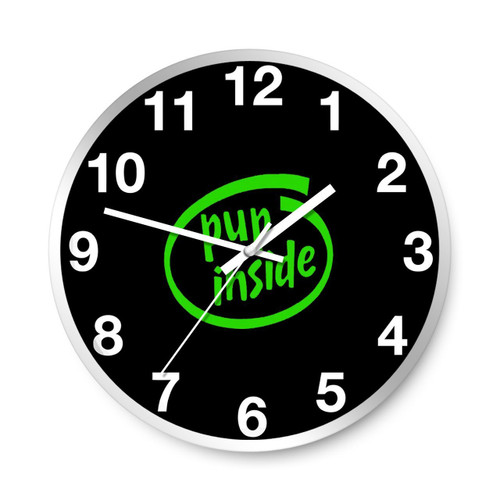 Pup Inside Art Wall Clocks