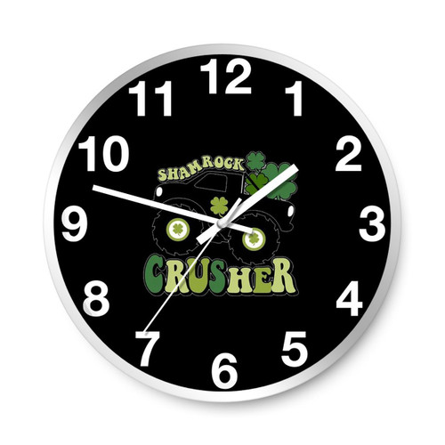 Shamrock Crasher St Patrick Day Wall Clocks