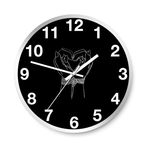 Shibari Hand Heart Wall Clocks