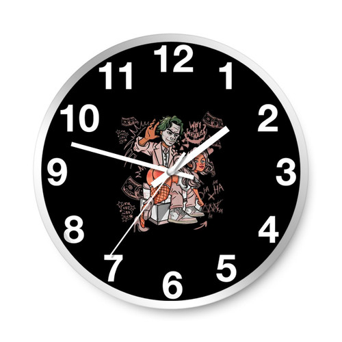 Slap Harley Quinn Wall Clocks