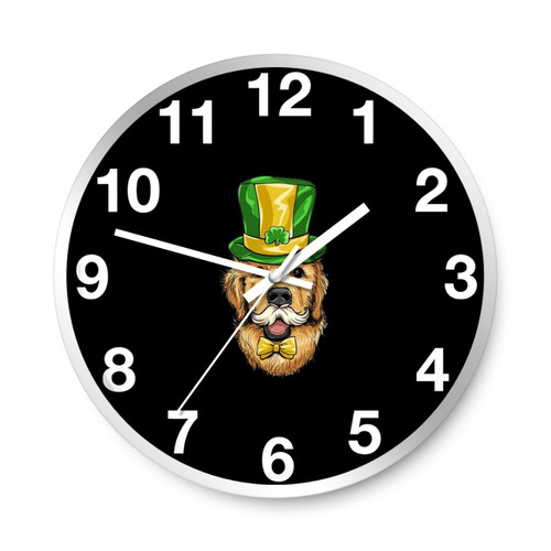 St Patrick Is Day Dog Funny Wall Clocks