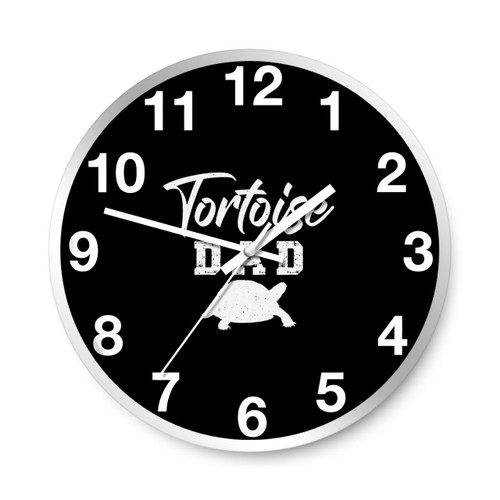 Tortoise Dad Pets Owner Raise Feed Fun Turtle Friendly Wall Clocks