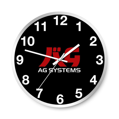 Wipeout Racing League Inspired Ag Systems Logo Wall Clocks