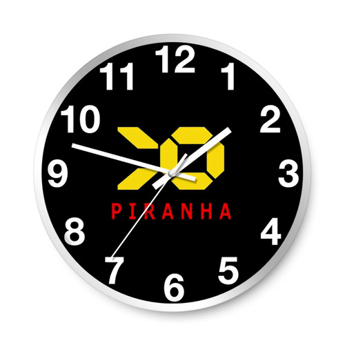 Wipeout Racing League Inspired Piranha Lcd Fish Wall Clocks