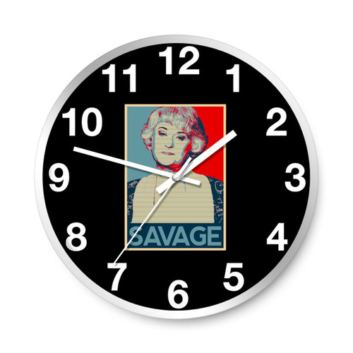 Blanche Devereaux Savage The Stay Golden Wall Clocks