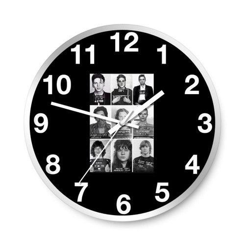 Celebrities Mugshot  Wall Clocks