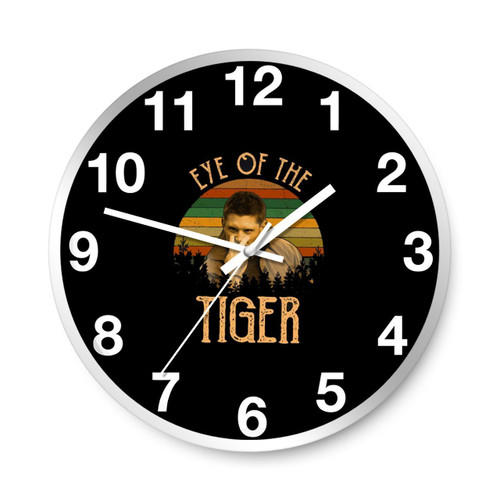Dean Winchester Eye Of The Tiger Wall Clocks