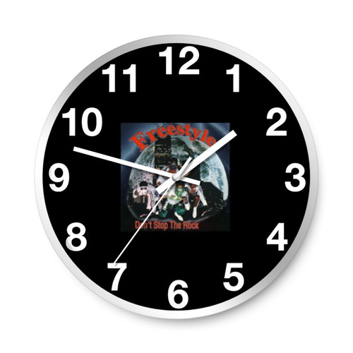 Dont Stop The Rock Freestyle Music Wall Clocks
