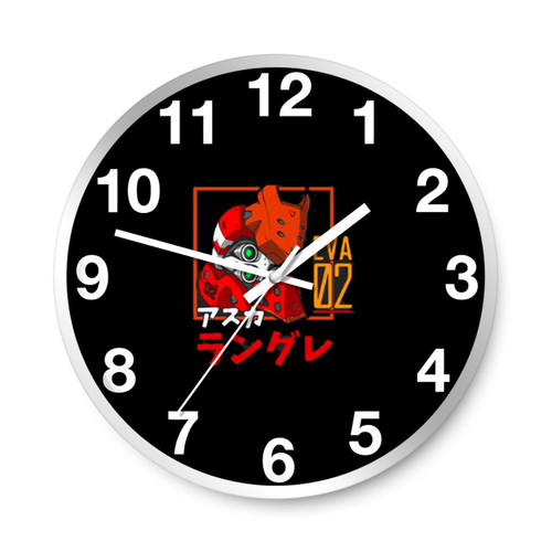 Eva 02 Chibi Evangelion Anime Wall Clocks