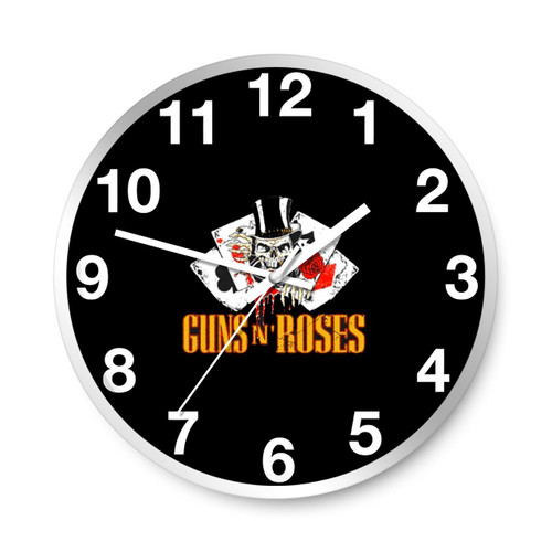 Guns N Roses Cards Logo Trading Cards Wall Clocks