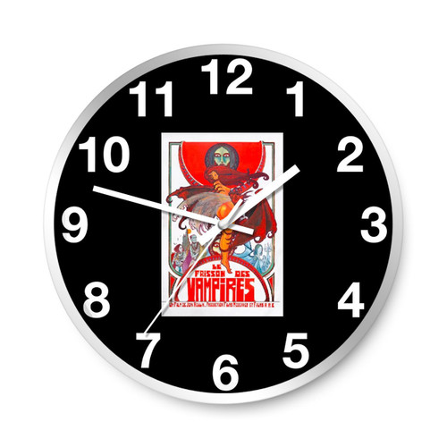 Les Frisson Des Vampires Wall Clocks