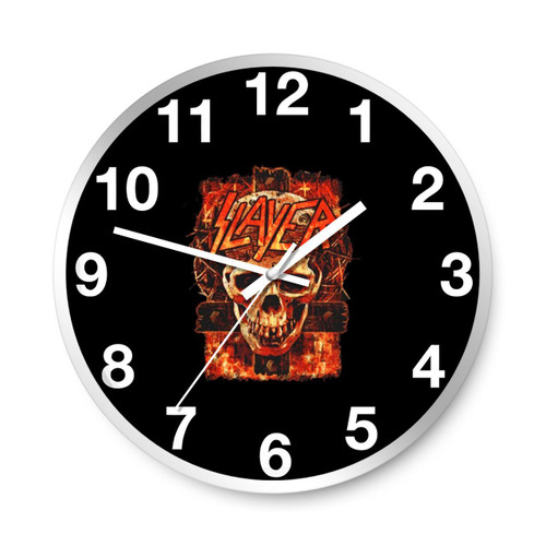 Slayer Skull And Cross Wall Clocks
