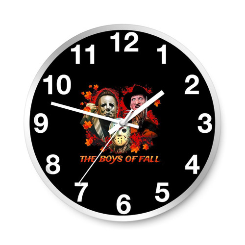 The Boys Of Fall Halloween Jason Freddy Serial Killers Wall Clocks