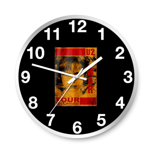 U2 War 1983 Poster Wall Clocks