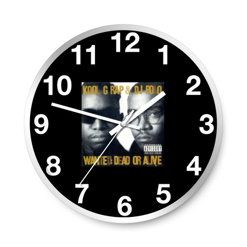 Wanted Dead Or Alive Kool G Rap And Dj Polo Music Wall Clocks