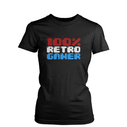 100 Retro Gamer Womens T-Shirt Tee