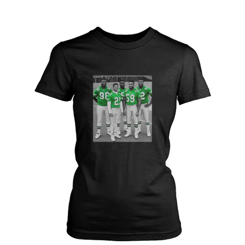 91 Philadelphia Eagles Defense Pro Bowlers Reggie White Jerome Brown Womens T-Shirt Tee