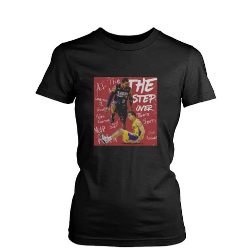 Allen Iverson The Stepover Stepping Over Tyronn Lue Womens T-Shirt Tee