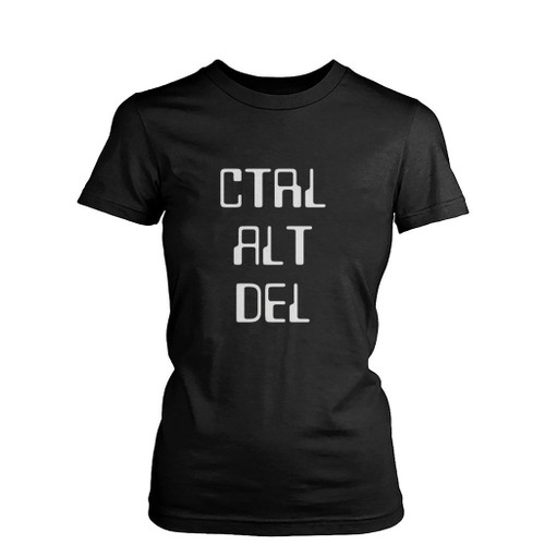Ctrl Alt Del Computer Womens T-Shirt Tee