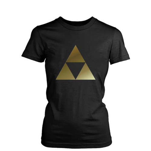 Gold Triforce Womens T-Shirt Tee