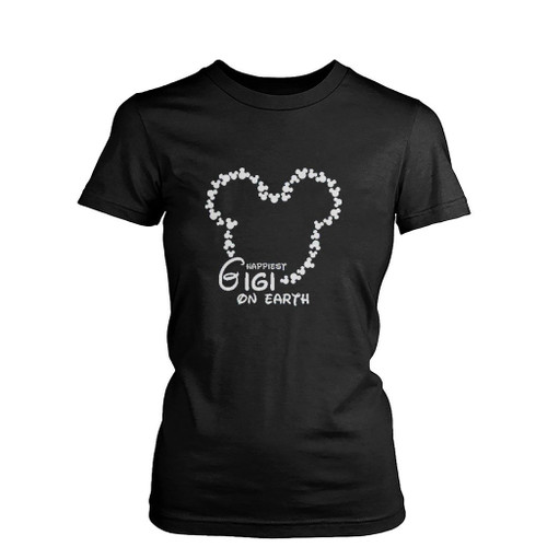 Happiest Gigi On Earth Mickey Ears Womens T-Shirt Tee