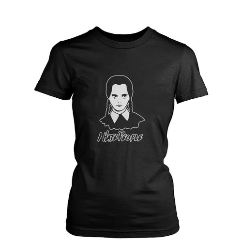 I Hate People Wednesday Addams Womens T-Shirt Tee